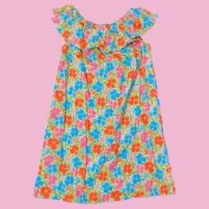 Lands' End Girls Dress Youth Size Large (14) Ruffles Cotton Off Shoulder Summer